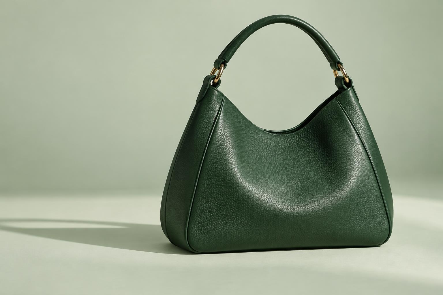 Illustrative leather tote product photography